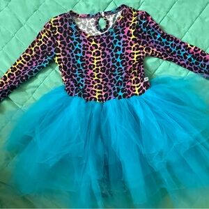 Bums and roses Colorful Leopard Print Kids tutu
